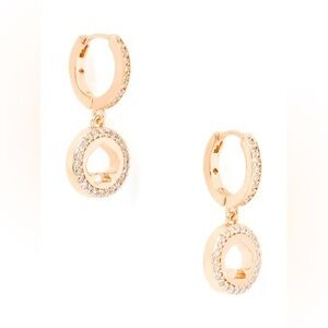 Kate Spade Spot the Spade Pave Drop Earrings, Rose Gold NWT